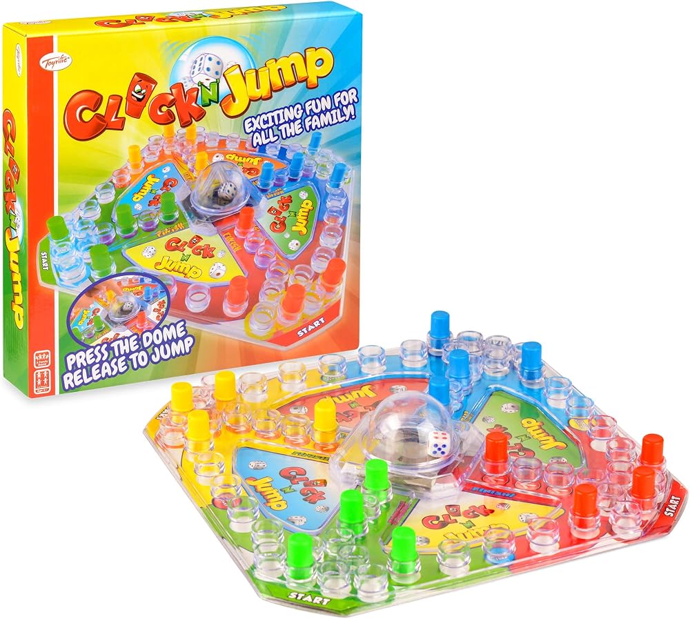 Toyrific Complete Traditional Family Board Game with Pegs and Dice Roller