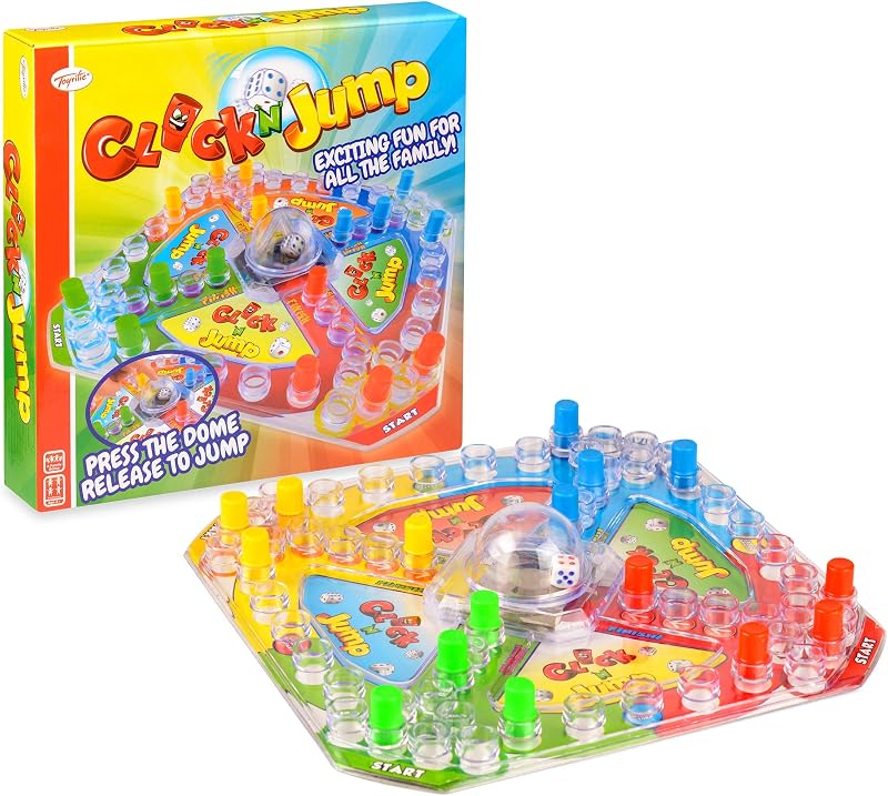 Toyrific Complete Traditional Family Board Game with Pegs and Dice Roller