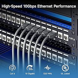 Cable Matters [UL Listed] 50-Pack 10Gbps Cat6