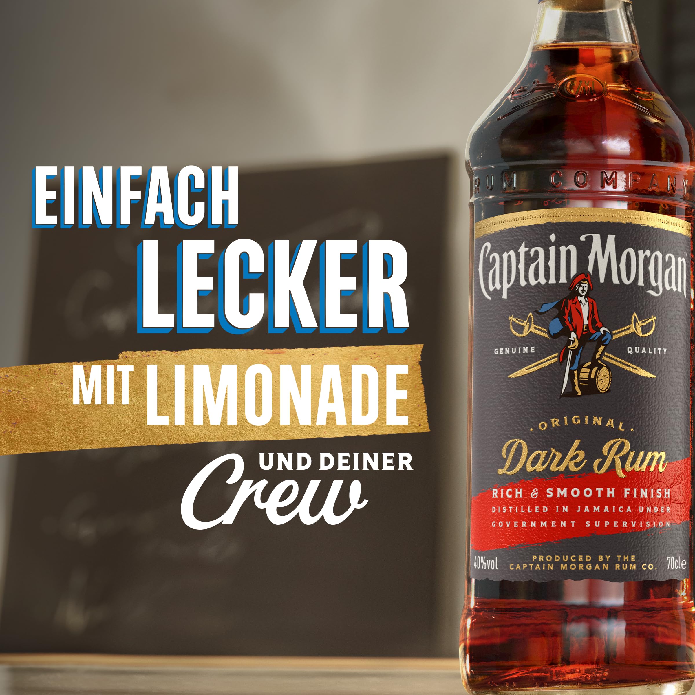 Captain Morgan Dark Rum | dunkler kräftiger Rum | karibisches Flair | für Cocktails & Longdrinks | 700ml | 40% 3