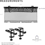 VIVO 91cm Under Desk Mesh Cable Net Organizer Clamp-on Wire Management Black view 3