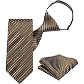 Enlision Ties for Boys Pretied Boys' Neckties Pocket Square Set Adjustable Kids Ties Graduation School Uniforms Necktie