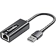 Tccmebius USB Ethernet Adapter, USB 2.0 to 10/100 Ethernet LAN Network Wired Adapter for MacBook, Surface Pro, Notebook PC, Compatible with Windows7/8/10, Mac OS, Android, Chrome OS, Linux (TCC-S20A)