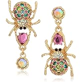 Betsey Johnson Spider Non-Matching Drop Earrings