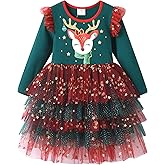 VIKITA Girls Dresses Winter Long Sleeve Birthday Party Tutu Dresses for Girls 3-12 Years
