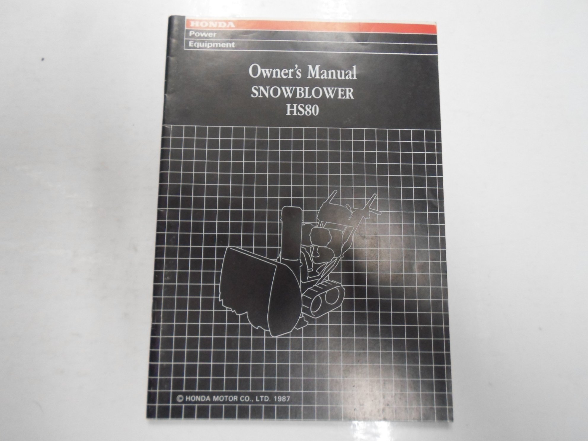 1988 Honda Power Equipment Snowblower HS80 Owners Manual MINOR WEAR FACTORY  *** Paperback – 1987
