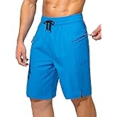 Men's Swim Trunks Quick Dry Board Shorts with Zipper Pockets Beach Shorts Bathing Suits for Men - No Mesh Liner