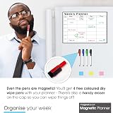 The Magnet Shop TMS A4 Magnetic Weekly Planner for Fridge with 4 Markers view 4