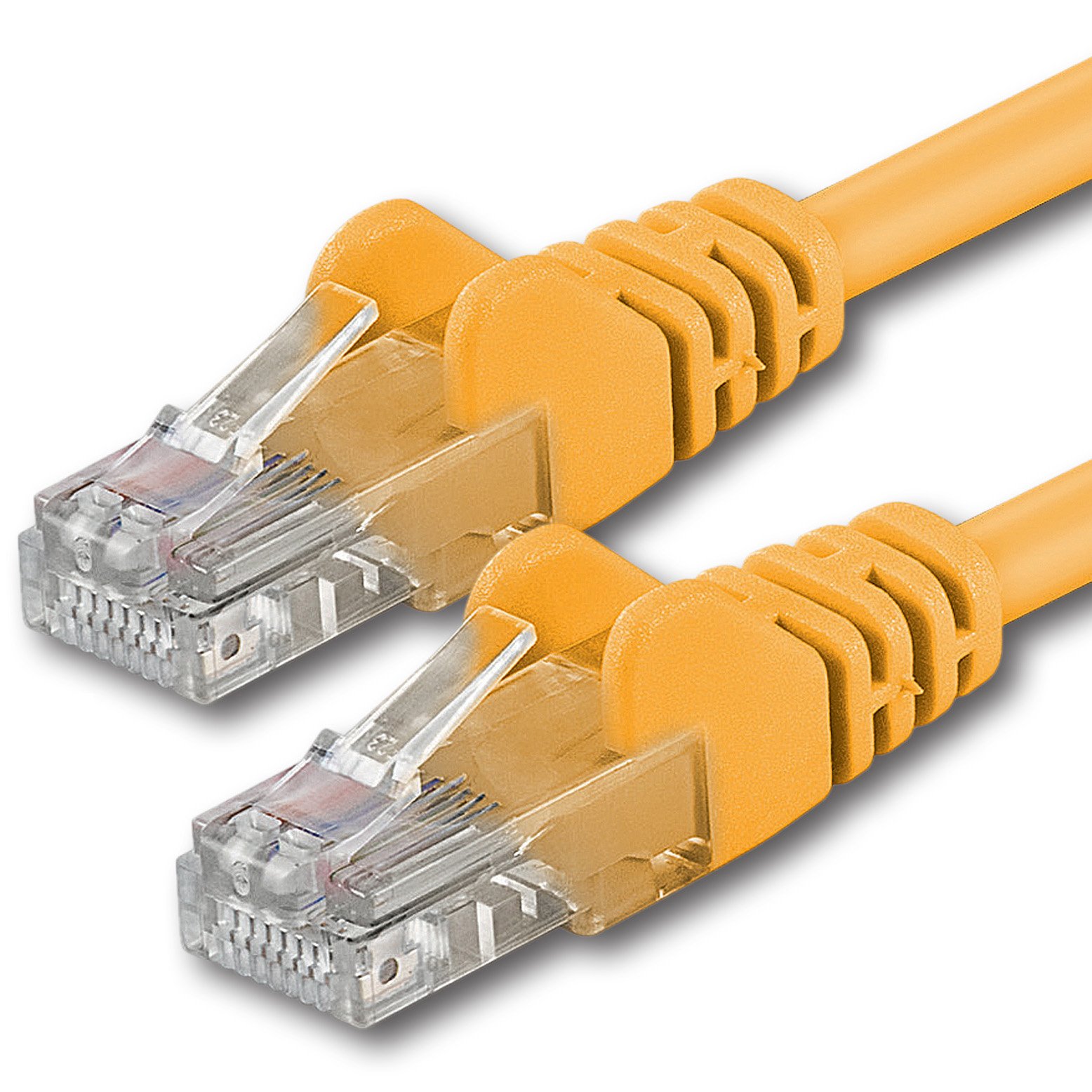 1aTTack.de 5m - yellow - 1 piece - CAT.6 CAT6 Ethernet LAN network cable 1000 Mbit/s patch cable