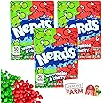 Nerds Candy Watermelon and Cherry 1.65 oz (46g) Box (3 Pack) with 2 Stickers