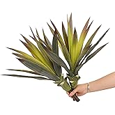 JD ARTIFICIAL PLANTS 2pcs Artificial Agave Plants, 20 Inch Faux Succulent Aloe Vera,Realistic Aloe for Home Décor Shelf Plant Window Display Bonsai,Green