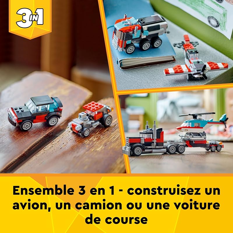 Creator 3-en-1 Le camion remorque avec hélicoptère 31146 — photo 6 sur 8
