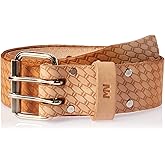 McGuire-Nicholas 2" Roller Buckle Saddle Leather Belt, XL 44-54" Waist Size , Natural - 960-XL