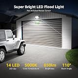 Lepro 10W LED Floodlight Outdoor 850LM 70W Equivalent IP65 Daylight White view 2
