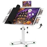 HEBESPACE 2000 Piece Puzzle Table with Drawers, Adjustable Height &amp; Tilt | 41.34"x29.53" Metal Adult Puzzle Table (Stability Tested &amp; Ergonomic), Wooden Jigsaw Puzzle Board with Wheels &amp; Cover