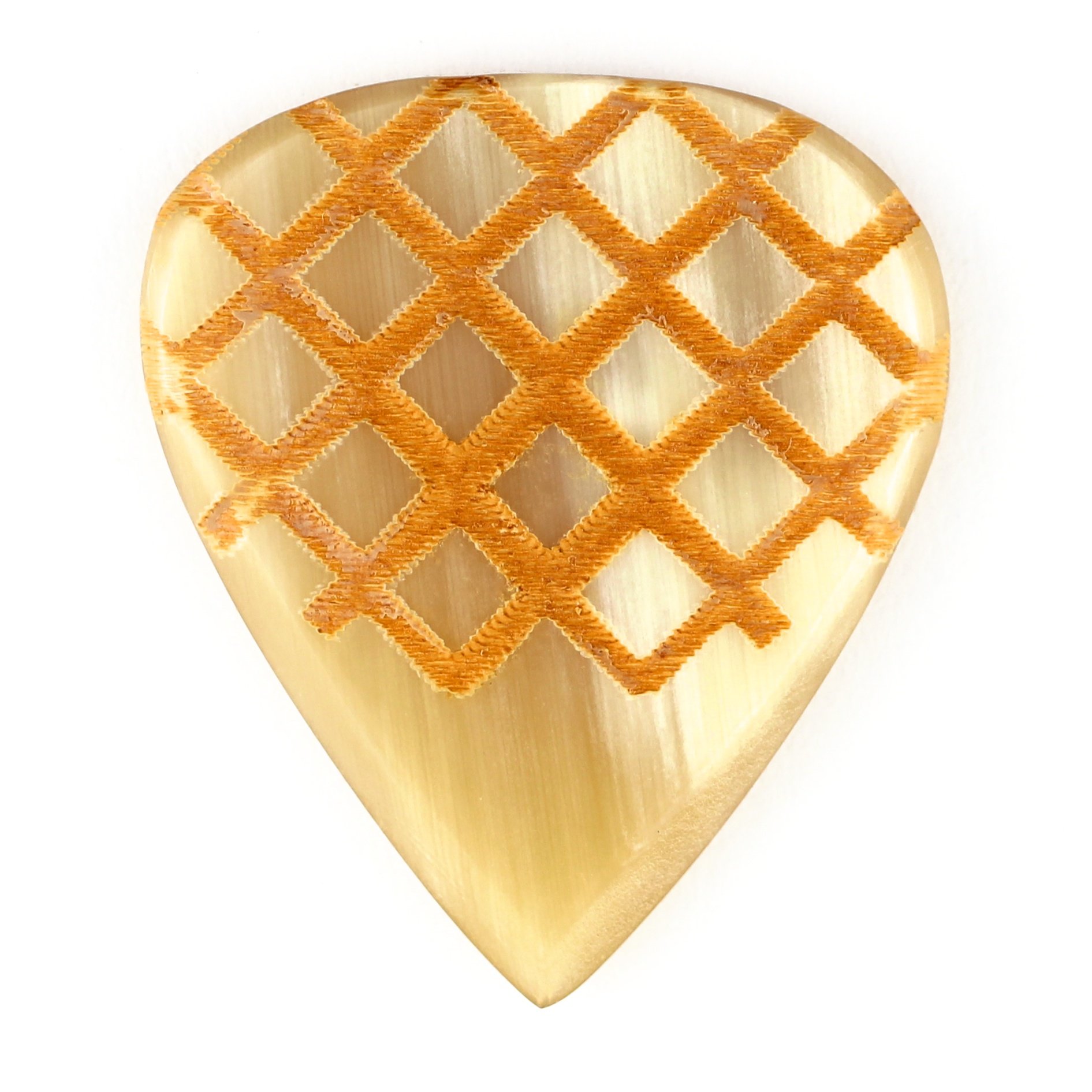 Grip Tones Mini Guitar Plectrum, White Horn (Single)