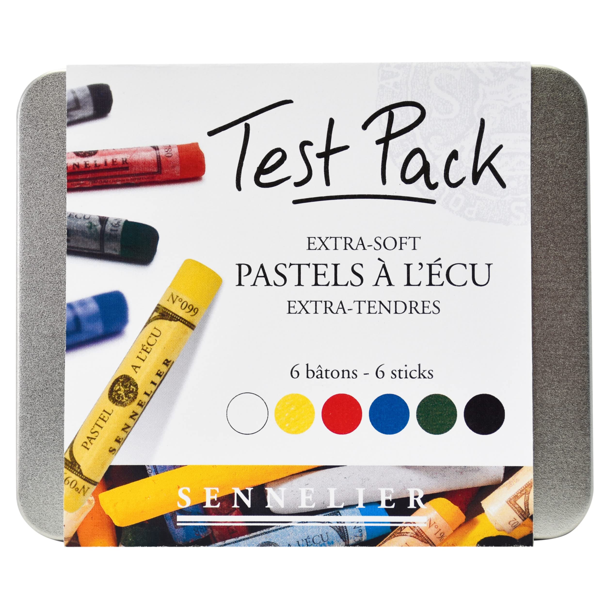 Sennelier Extra Soft Pastel Sticks 6 tin Set Artists Level Test Pack