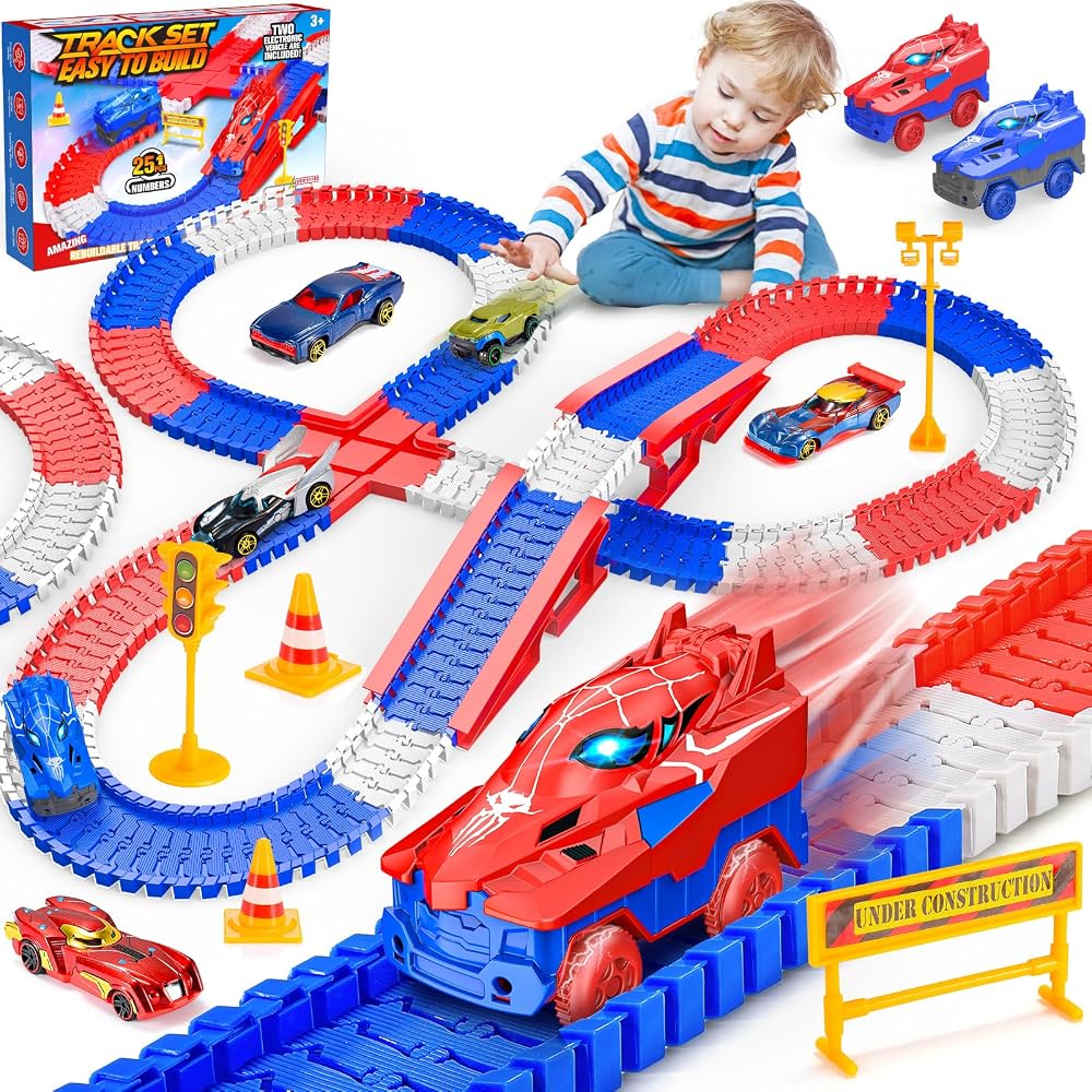 Toyokid Spider Construction Race Tracks 251 PCS Kids Toys 3-9 Years