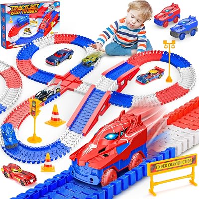 Toyokid Spider Construction Race Tracks 251 PCS Kids Toys 3-9 Years