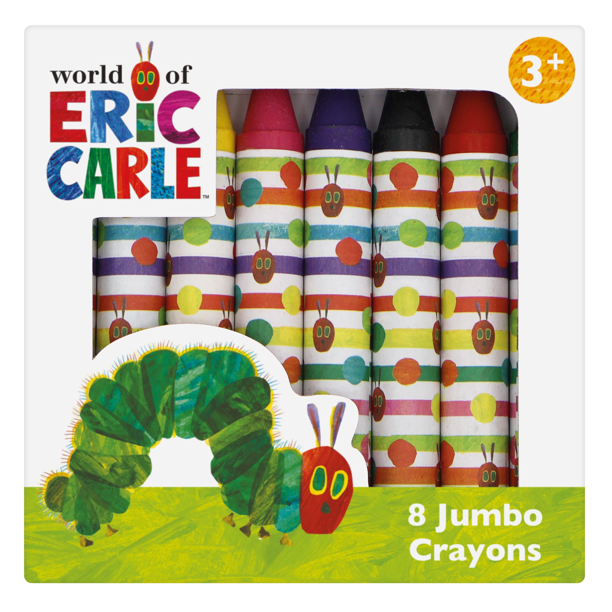 Robert Frederick Set of 8 Jumbo Crayons for Children The Very Hungry Caterpillar Design – Perfect for Ages 3 Years Upward