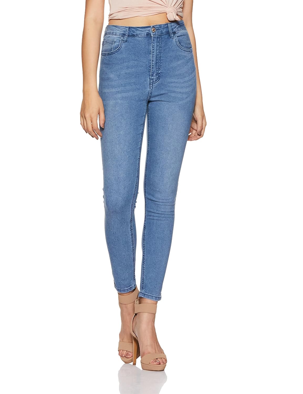 Buy Forever 21 Women's Skinny Fit Jeans (213185_Medium Denim_26) at