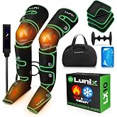 Lunix LX10 Full Leg Massager with Heat &amp; Cold Therapy &ndash; Cordless Compression Boots for Circulation, Pain Relief &amp; Recovery &ndash; Adjustable Fit with Extra Straps, Touchscreen Remote, Travel Bag