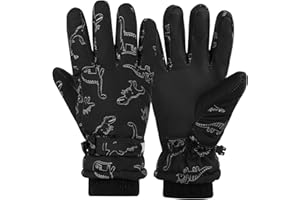 LPMOERA Kids Gloves Winter Toddler Snow Waterproof Gloves Kids Mittens For Boys Girls Ski Glove Warm Thermal Fleece