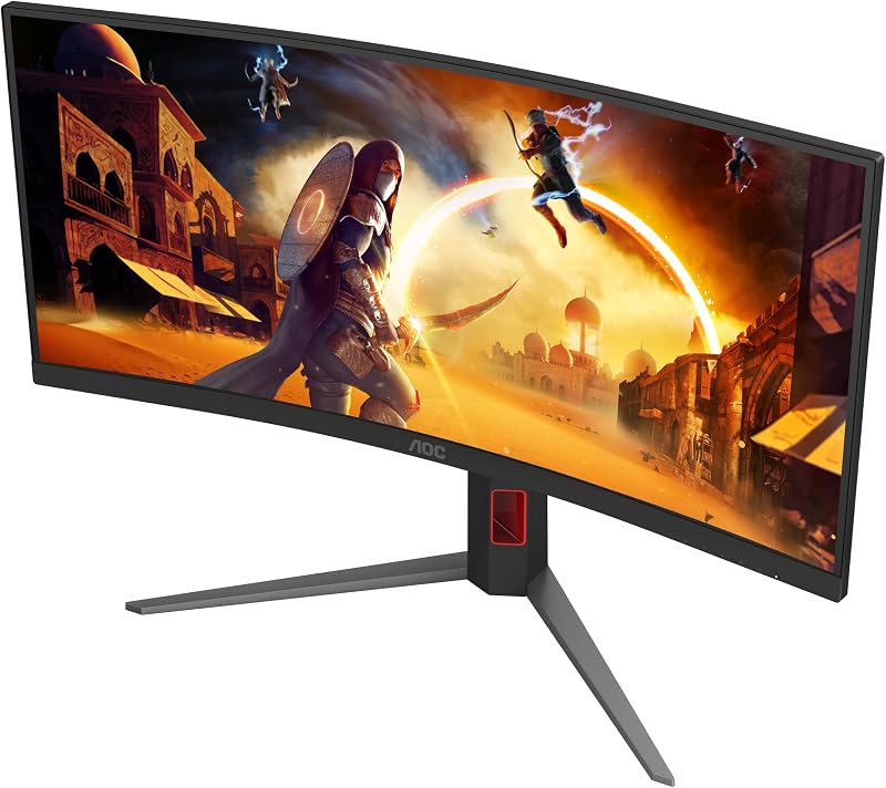 CU34G4AD Gaming Monitor 34 Pulgadas 180Hz Panel Fast VA, 1ms GtG, HDR10, Altura Ajustable, (3440x1440 HDMI 2X 2.0 DP 1x 1.4) Negro