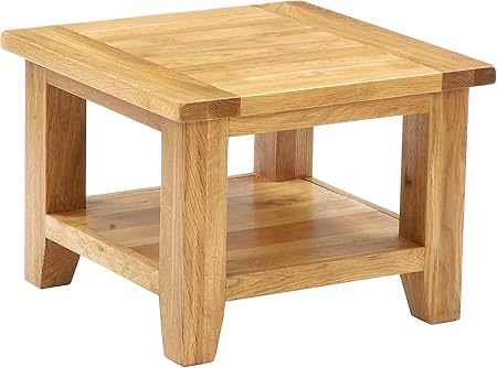 Hollyberry Home Square Coffee Table Oak 61x61x45 Cm Amazon Co Uk Kitchen Home