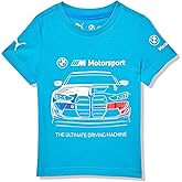 PUMA Unisex-Child BMW M Motorsport Graphic T-Shirt, Tropical Blue Car AH25, Little Kid 5