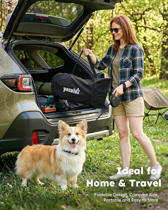 Erhöhtes Hundebett, Hundeliege Outdoor 3s Klappbar, Camping Grau L