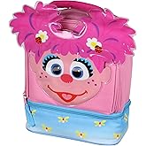 INTIMO Sesame Street Abby Cadabby Face Kids Girls Cute Dual Compartment Insulated Lunch Box Pail Tote Bag 10"