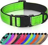 Joytale Reflective Dog Collar XS Green Neoprene Padded Nylon Adjustable