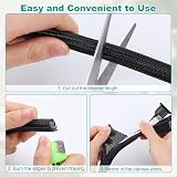 Fentar 3m Cable Tidy Sleeve Self Wrapping Flame Retardant Black 25-30mm view 5