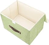 TYEERS Collapsible Storage Box with Lid Set of 2 Green 38x25x25 cm view 3