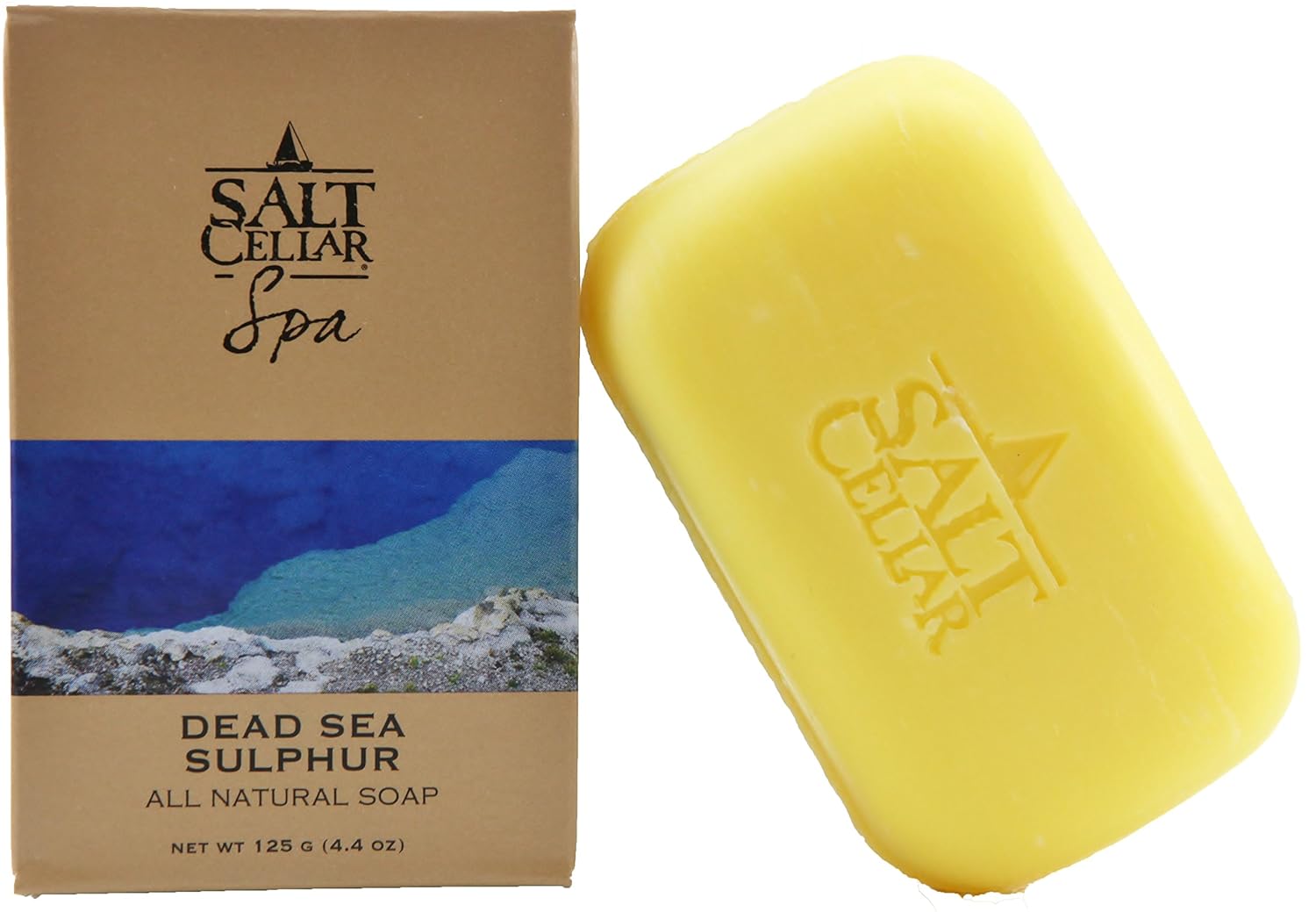 Buy Salt Cellar Spa Dead Sea Sulphur Soap 4.4 oz (125 g) All Natural