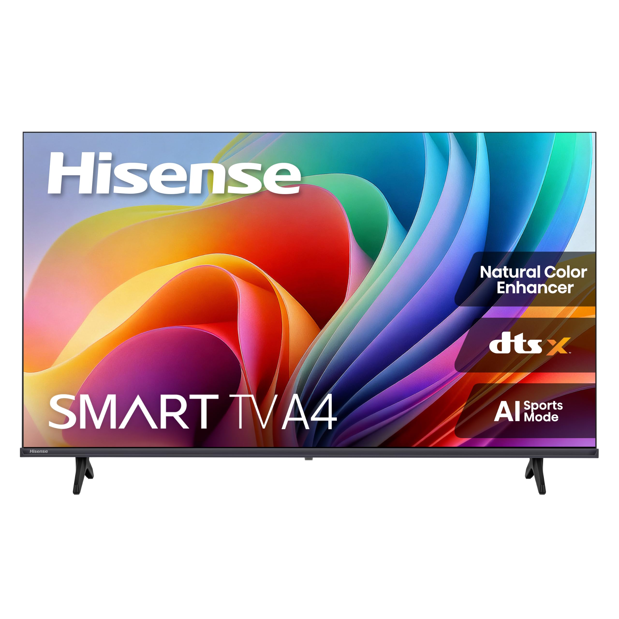Hisense 32-Inch Class A4 Series HD 1080p Smart VIDAA TV (32A4NV, 2026 Model) - DTS Virtual: X, Noise Reduction, AI Sports Mode, Apple Airplay & Apple Home, Alexa Built in