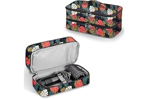 SITHON Double-Layer Travel Carrying Case for Dyson Supersonic Hair Dryer, Water Resistant Storage Organizer Bag Compatible with Shark HD430 Flexstyle and HyperAir Attachments (Bag Only), Leaves