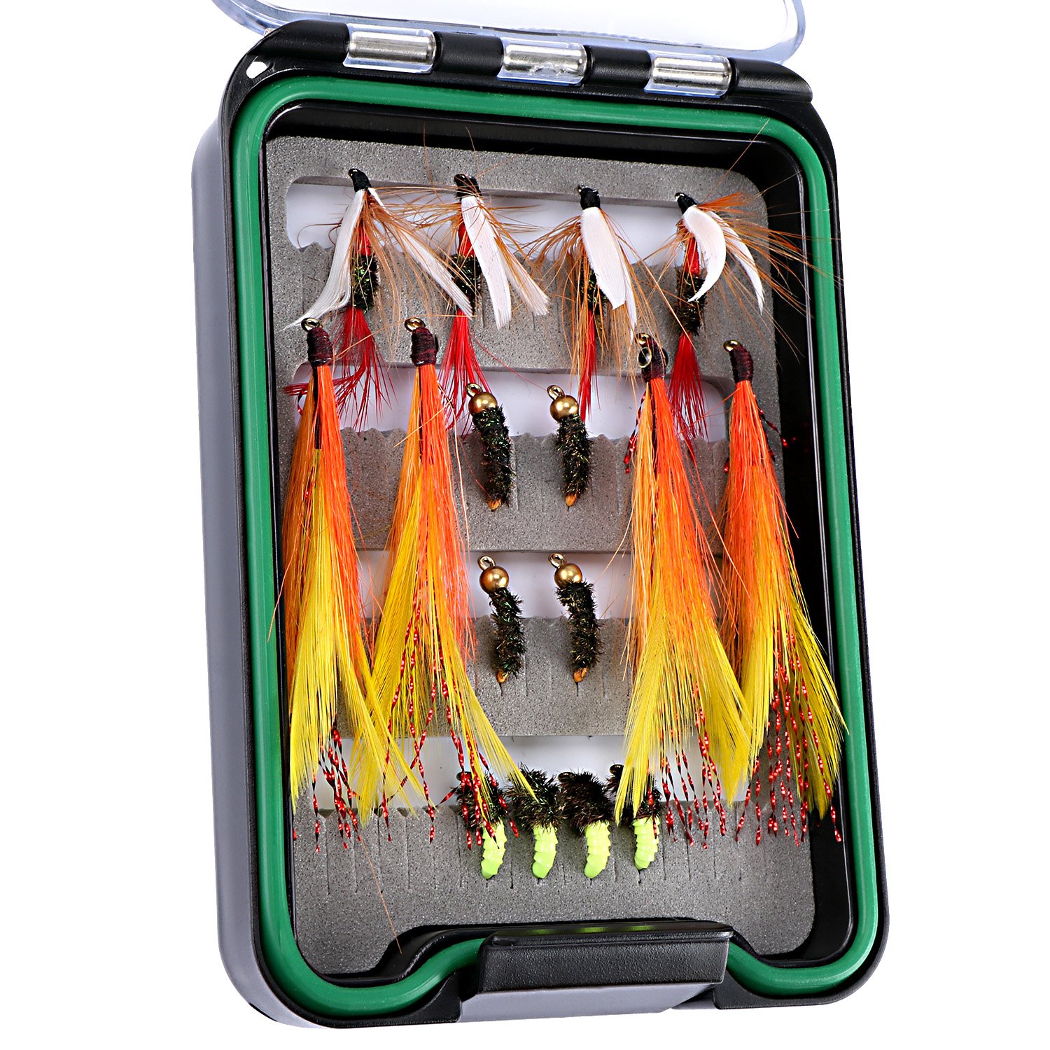 Goture Waterproof Fly Fishing Flies Case Lures Kit Box 3