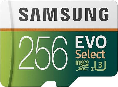 Samsung EVO Select 256GB microSDXC UHS-I U3 100MB/s Card with SD Adapter