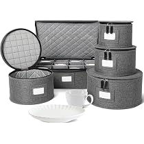 72 Pack Thick Felt Plate Dividers - Round Dish Storage Protectors For Stacking China & Cookware (Grey, 3 Sizes)