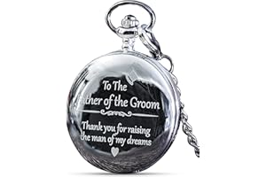 Father of The Groom Gifts from Bride I Father of The Groom Gift - 'Thank You for Raising The Man of My Dreams' Pocket Watch I