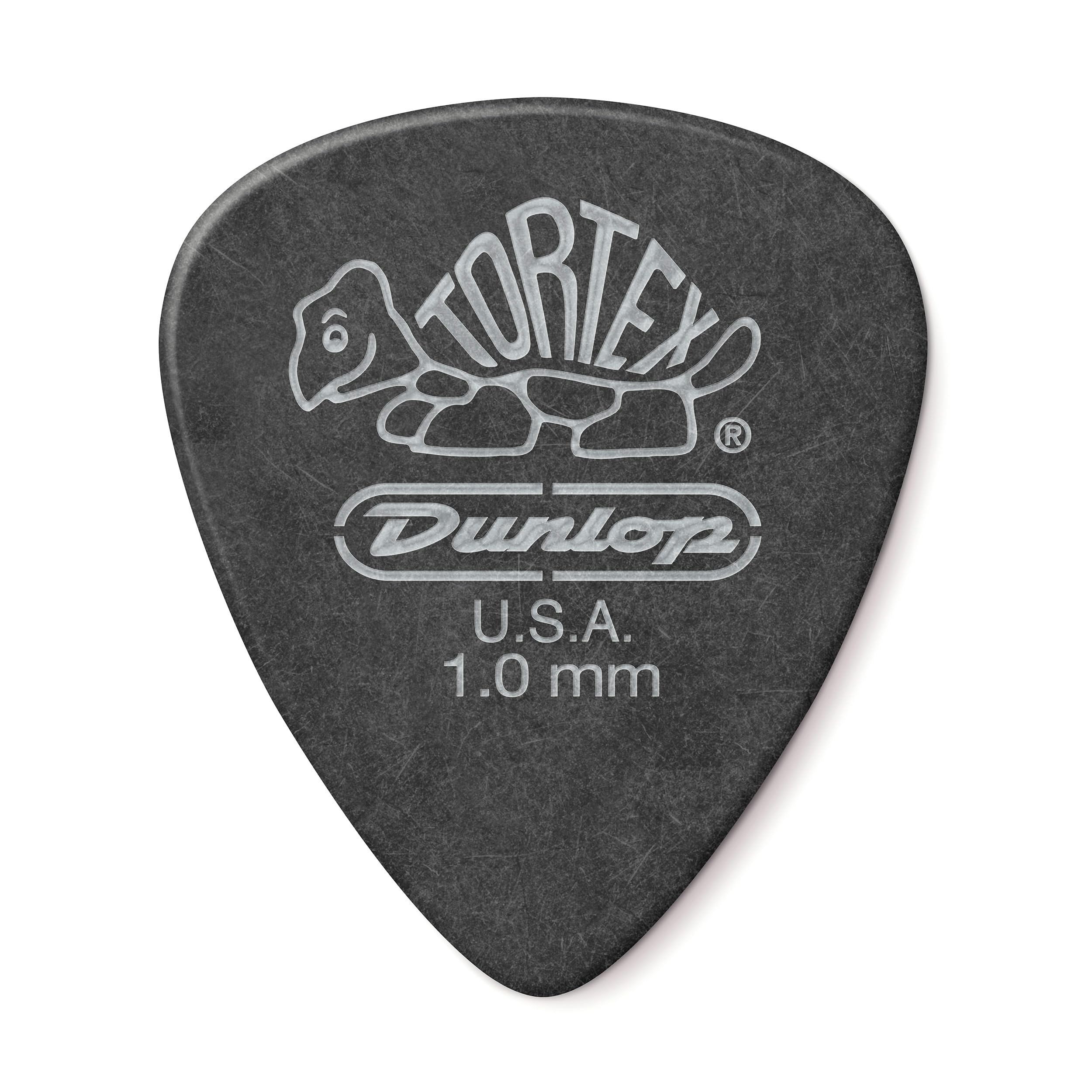Jim Dunlop 488P1.0 Tortex Standard Player Pack - Pitch Black (Pack of 12)