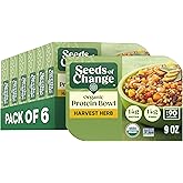 SEEDS OF CHANGE Organic High Protein Bowl Harvest Herb, Prepared Entr&eacute;e, Microwave in 90 Seconds, 9 oz (Pack of 6)