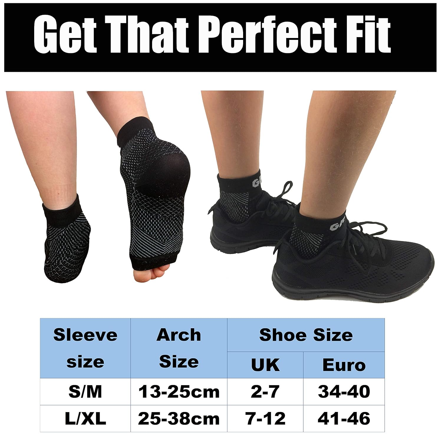 gr8ful® Plantar Fasciitis Socks & Support Sleeves for Men & Women, Compression Foot & Arch Support for Heel Pain Achilles - Image 3