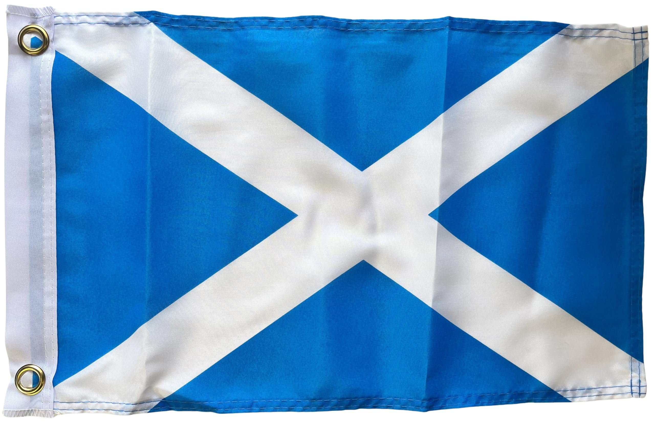 NWFlags Scotland Flag 17" x 11" 75d Premium Polyester | Polyester 1.5x1 foot material St Andrew's flag with 2 Eyelets
