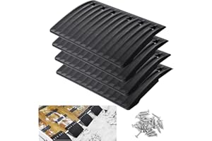 RunNico Snowmobile Trailer Edge Glides, 9'' x 6'' Edge Glide Tilt with 24/48 Screws, Trailer Gap Transition Flap for Friction Reduction and Easy Installation