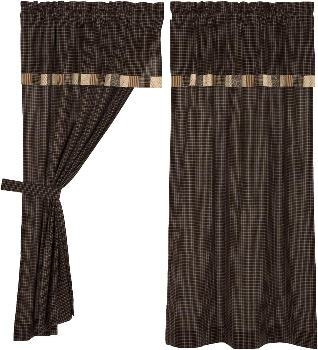 Amazon Com Vhc Brands Primitive Curtains Prim Grove Rod Pocket