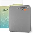 HTVRONT Heat Press Mat for Cricut: 8"x10" Heat Press Pad for Craft Vinyl Ironing Insulation Transfer, Double Sided Applicable