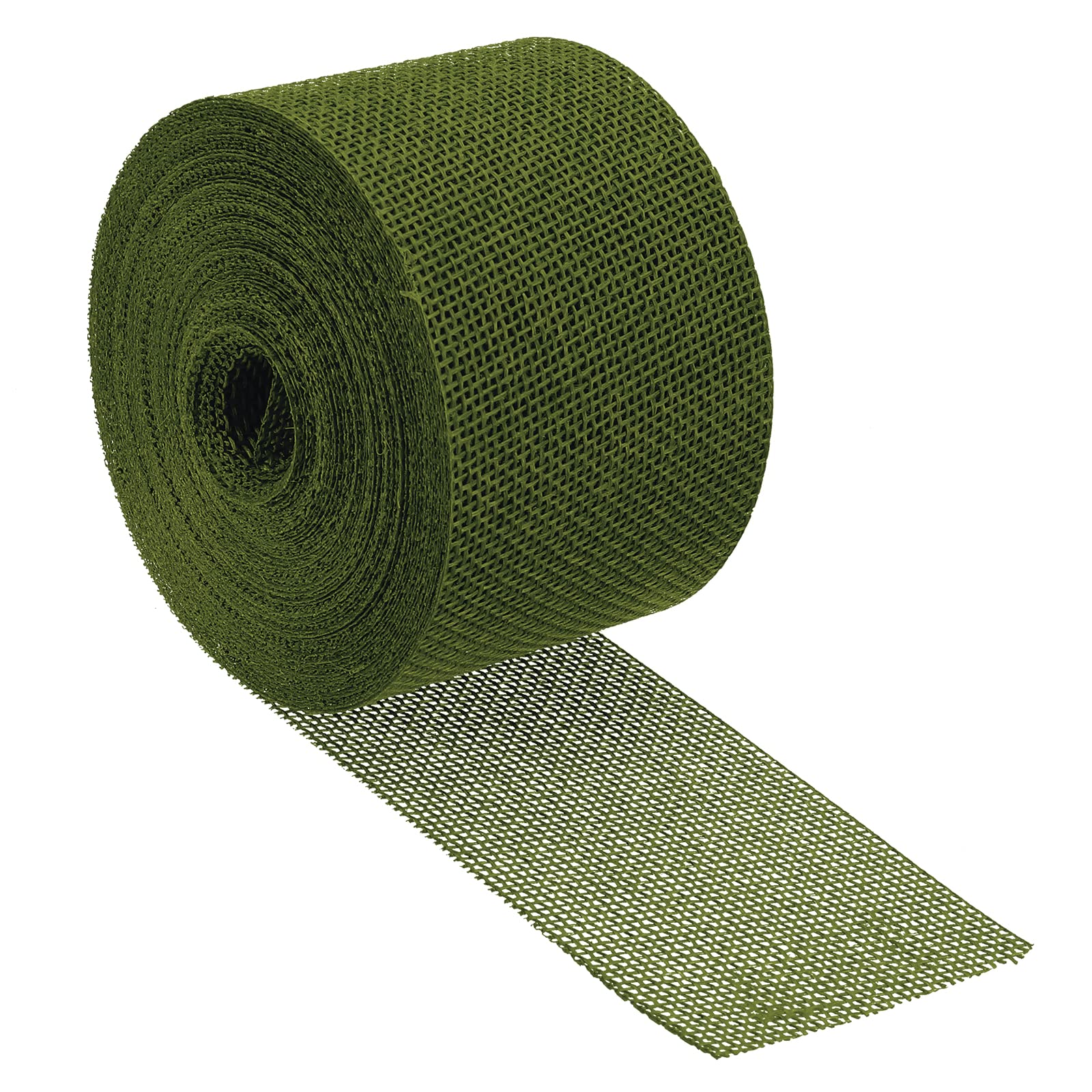 PATIKIL 2 Inch Wide 11 Yards Burlap Fabric Ribbon, Jute Crafts Roll Wrapping for Party Home DIY Wrapping Decoration Dark Green